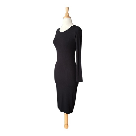 MARINE LAYER Lexi Longsleeve Midi Dress in Black Classic Office Siren Small - Picture 6 of 14